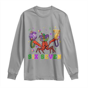 Funny 67 Crawfish Mardi Gras Long Sleeve Shirt Six Seven Meme TS12 Sport Gray Print Your Wear