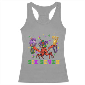 Funny 67 Crawfish Mardi Gras Racerback Tank Top Six Seven Meme TS12 Sport Gray Print Your Wear