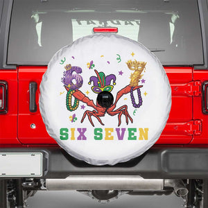 Funny 67 Crawfish Mardi Gras Spare Tire Cover Six Seven Meme TS12 White Print Your Wear