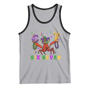 Funny 67 Crawfish Mardi Gras Tank Top Six Seven Meme TS12 Athletic Heather Black Print Your Wear