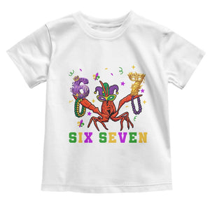 Funny 67 Crawfish Mardi Gras Toddler T Shirt Six Seven Meme TS12 White Print Your Wear