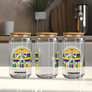 Funny Mardi Gras Bigfoot Glass Can Six Seven Meme TS12 Print Your Wear