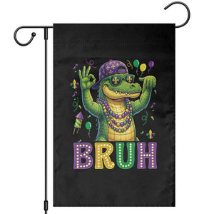 Mardi Gras Mardigator Alligator Six Seven Bruh Meme Garden Flag TS12 Black Print Your Wear