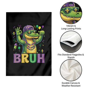 Mardi Gras Mardigator Alligator Six Seven Bruh Meme Garden Flag TS12 Print Your Wear