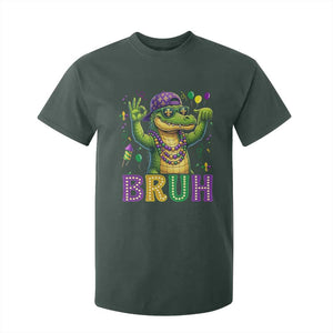 Mardi Gras Mardigator Alligator Six Seven Bruh Meme T Shirt For Kid TS12 Dark Forest Green Print Your Wear