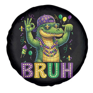 Mardi Gras Mardigator Alligator Six Seven Bruh Meme Spare Tire Cover TS12 Print Your Wear
