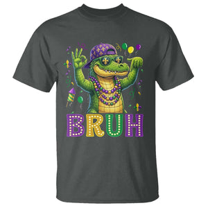 Mardi Gras Mardigator Alligator Six Seven Bruh Meme T Shirt TS12 Dark Heather Print Your Wear