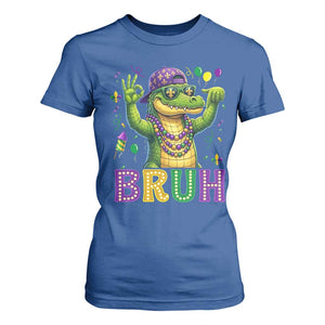 Mardi Gras Mardigator Alligator Six Seven Bruh Meme T Shirt For Women TS12 Royal Blue Print Your Wear