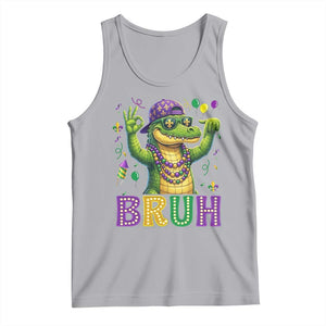 Mardi Gras Mardigator Alligator Six Seven Bruh Meme Tank Top TS12 Athletic Heather Print Your Wear
