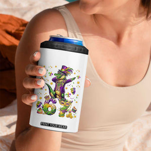 Funny Mardigator Alligator Six Seven Meme 4 in 1 Can Cooler Tumbler Mardi Gras Gifts TS12 Print Your Wear