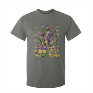 Funny Mardigator Alligator Six Seven Meme T Shirt For Kid Mardi Gras Gifts TS12 Military Green Print Your Wear