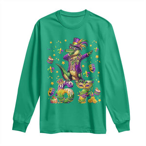 Funny Mardigator Alligator Six Seven Meme Long Sleeve Shirt Mardi Gras Gifts TS12 Irish Green Print Your Wear