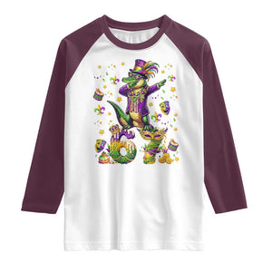 Funny Mardigator Alligator Six Seven Meme Raglan Shirt Mardi Gras Gifts TS12 White Maroon Print Your Wear
