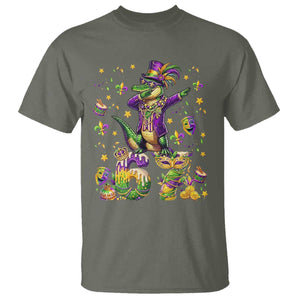 Funny Mardigator Alligator Six Seven Meme T Shirt Mardi Gras Gifts TS12 Military Green Print Your Wear