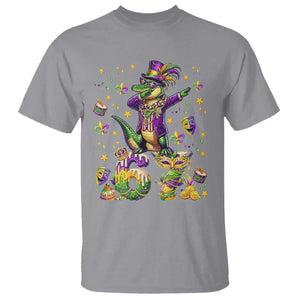 Funny Mardigator Alligator Six Seven Meme T Shirt Mardi Gras Gifts TS12 Sport Gray Print Your Wear