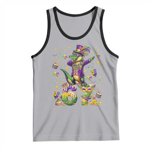Funny Mardigator Alligator Six Seven Meme Tank Top Mardi Gras Gifts TS12 Athletic Heather Black Print Your Wear