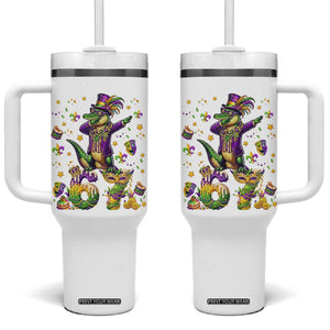 Funny Mardigator Alligator Six Seven Meme Tumbler With Handle Mardi Gras Gifts TS12 One Size: 40 oz White Print Your Wear