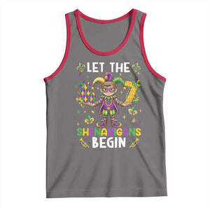 Let The 67 Shenanigans Begin Tank Top Six Seven Meme Mardi Gras TS12 Deep Heather Red Print Your Wear