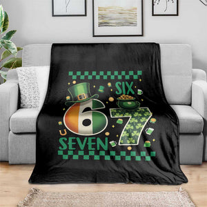 Funny St Patricks Six Seven Throw Blanket Gen Z Irish Gift TS12 Print Your Wear