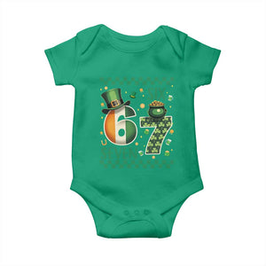 Funny St Patricks Six Seven Baby Onesie Gen Z Irish Gift TS12 Irish Green Print Your Wear