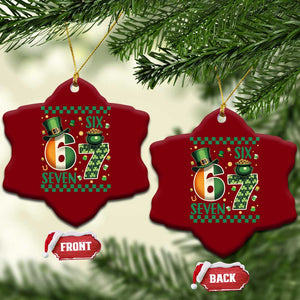 Funny St Patricks Six Seven Ceramic Ornament Gen Z Irish Gift TS12 Print Your Wear