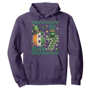 Funny St Patricks Six Seven Hoodie Gen Z Irish Gift TS12 Purple Print Your Wear