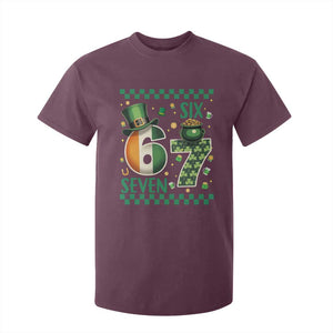 Funny St Patricks Six Seven T Shirt For Kid Gen Z Irish Gift TS12 Maroon Print Your Wear