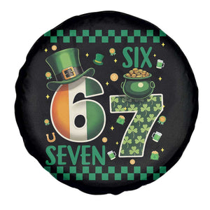 Funny St Patricks Six Seven Spare Tire Cover Gen Z Irish Gift TS12 Print Your Wear