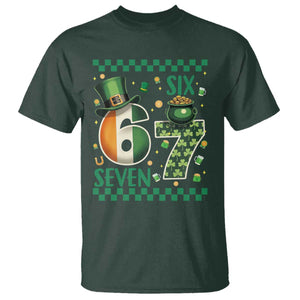 Funny St Patricks Six Seven T Shirt Gen Z Irish Gift TS12 Dark Forest Green Print Your Wear