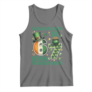 Funny St Patricks Six Seven Tank Top Gen Z Irish Gift TS12 Black Heather Print Your Wear