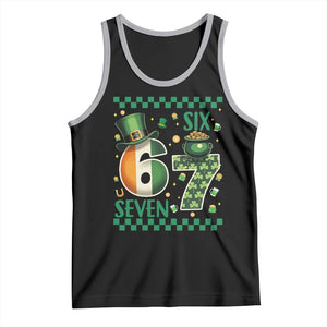 Funny St Patricks Six Seven Tank Top Gen Z Irish Gift TS12 Black Athletic Heather Print Your Wear