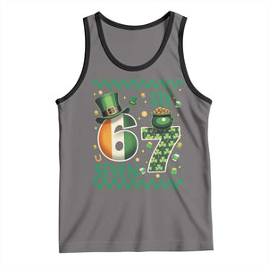 Funny St Patricks Six Seven Tank Top Gen Z Irish Gift TS12 Deep Heather Black Print Your Wear