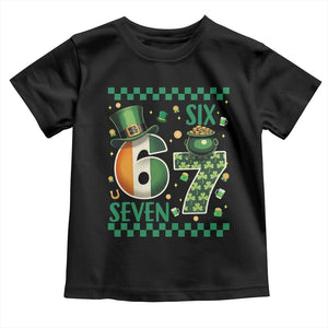 Funny St Patricks Six Seven Toddler T Shirt Gen Z Irish Gift TS12 Black Print Your Wear