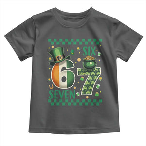 Funny St Patricks Six Seven Toddler T Shirt Gen Z Irish Gift TS12 Dark Heather Print Your Wear