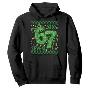 Funny St Patricks Day Hoodie Six Seven Meme Irish Gag Gift TS12 Black Print Your Wear