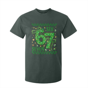 Funny St Patricks Day T Shirt For Kid Six Seven Meme Irish Gag Gift TS12 Dark Forest Green Print Your Wear
