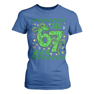 Funny St Patricks Day T Shirt For Women Six Seven Meme Irish Gag Gift TS12 Royal Blue Print Your Wear