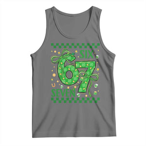 Funny St Patricks Day Tank Top Six Seven Meme Irish Gag Gift TS12 Black Heather Print Your Wear