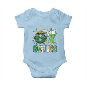 Funny St Patricks Day Six Seven Meme Baby Onesie Irish American Gift TS12 Light Blue Print Your Wear