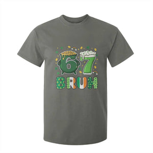 Funny St Patricks Day Six Seven Meme T Shirt For Kid Irish American Gift TS12 Military Green Print Your Wear