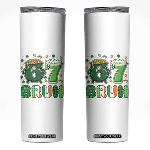 Funny St Patricks Day Six Seven Meme Skinny Tumbler Irish American Gift TS12 White Print Your Wear