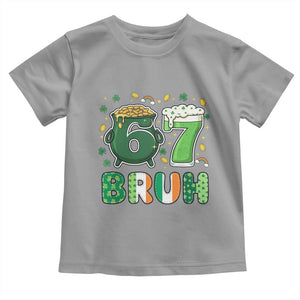 Funny St Patricks Day Six Seven Meme Toddler T Shirt Irish American Gift TS12 Sport Gray Print Your Wear