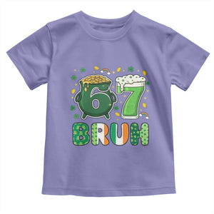 Funny St Patricks Day Six Seven Meme Toddler T Shirt Irish American Gift TS12 Violet Print Your Wear