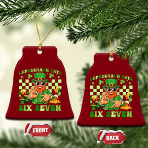 Funny Leprechaun Says Six Seven Ceramic Ornament St Patricks Day TS12 Print Your Wear