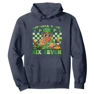 Funny Leprechaun Says Six Seven Hoodie St Patricks Day TS12 Navy Print Your Wear
