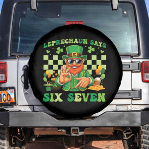 Funny Leprechaun Says Six Seven Spare Tire Cover St Patricks Day TS12 No hole Black Print Your Wear
