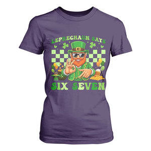 Funny Leprechaun Says Six Seven T Shirt For Women St Patricks Day TS12 Purple Print Your Wear