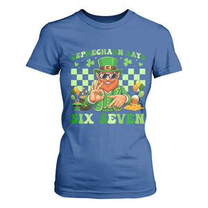 Funny Leprechaun Says Six Seven T Shirt For Women St Patricks Day TS12 Royal Blue Print Your Wear