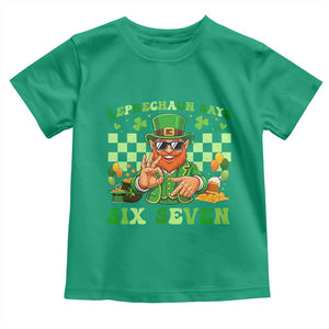 Funny Leprechaun Says Six Seven Toddler T Shirt St Patricks Day TS12 Irish Green Print Your Wear