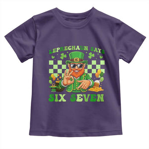 Funny Leprechaun Says Six Seven Toddler T Shirt St Patricks Day TS12 Purple Print Your Wear
